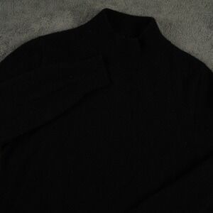 Shephe Sweater Womens 40 (34) Black 100% Cashmere Mock Neck Long Sleeve Pullover